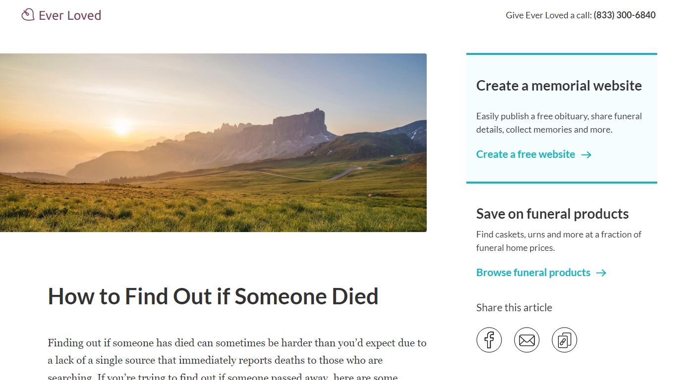 How To Find Out If Someone Died | Ever Loved
